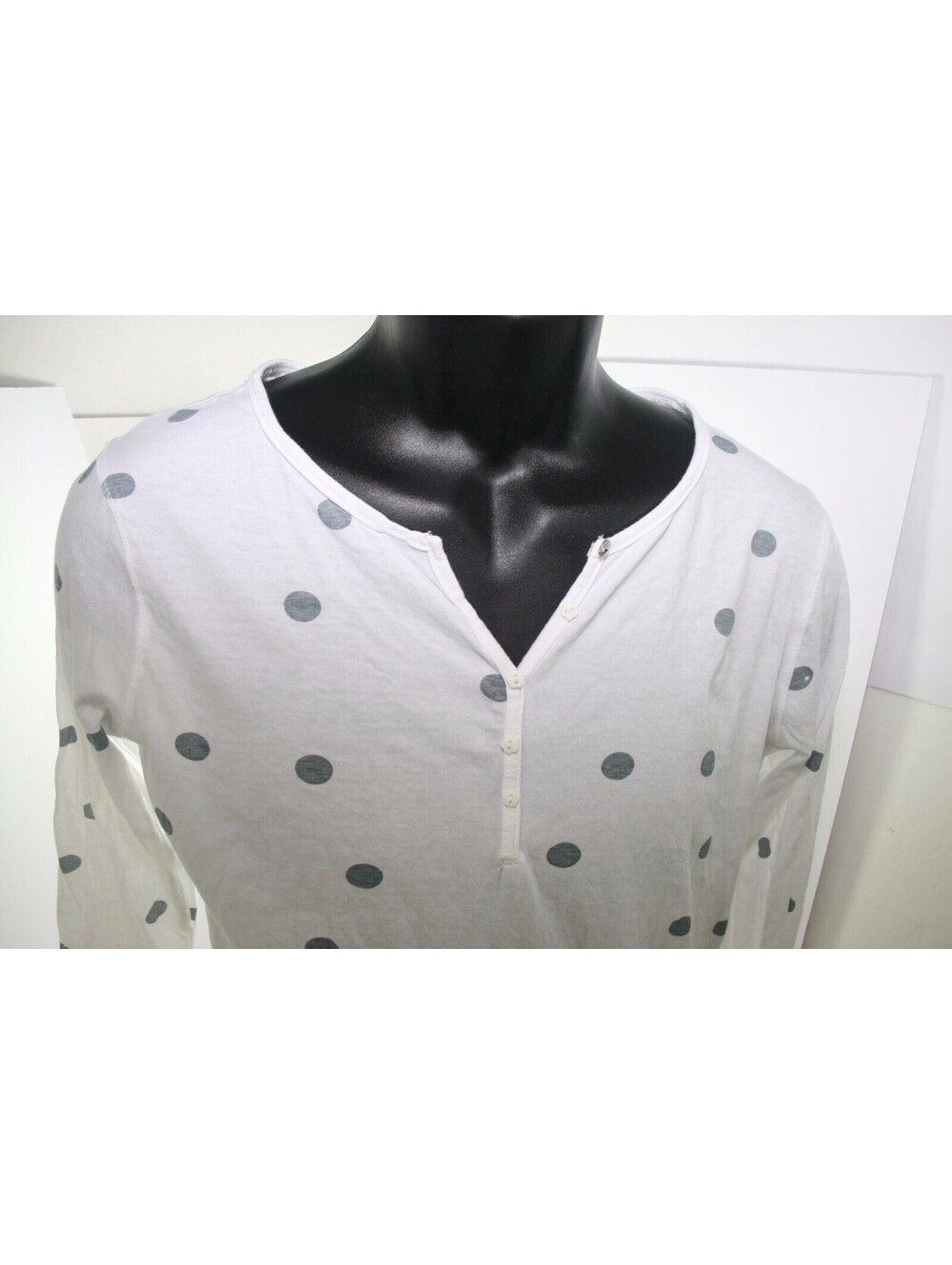 Sfera Polka Dot Long Sleeve Casual Lounge Shirt Womens Size Small (US) M Mexico